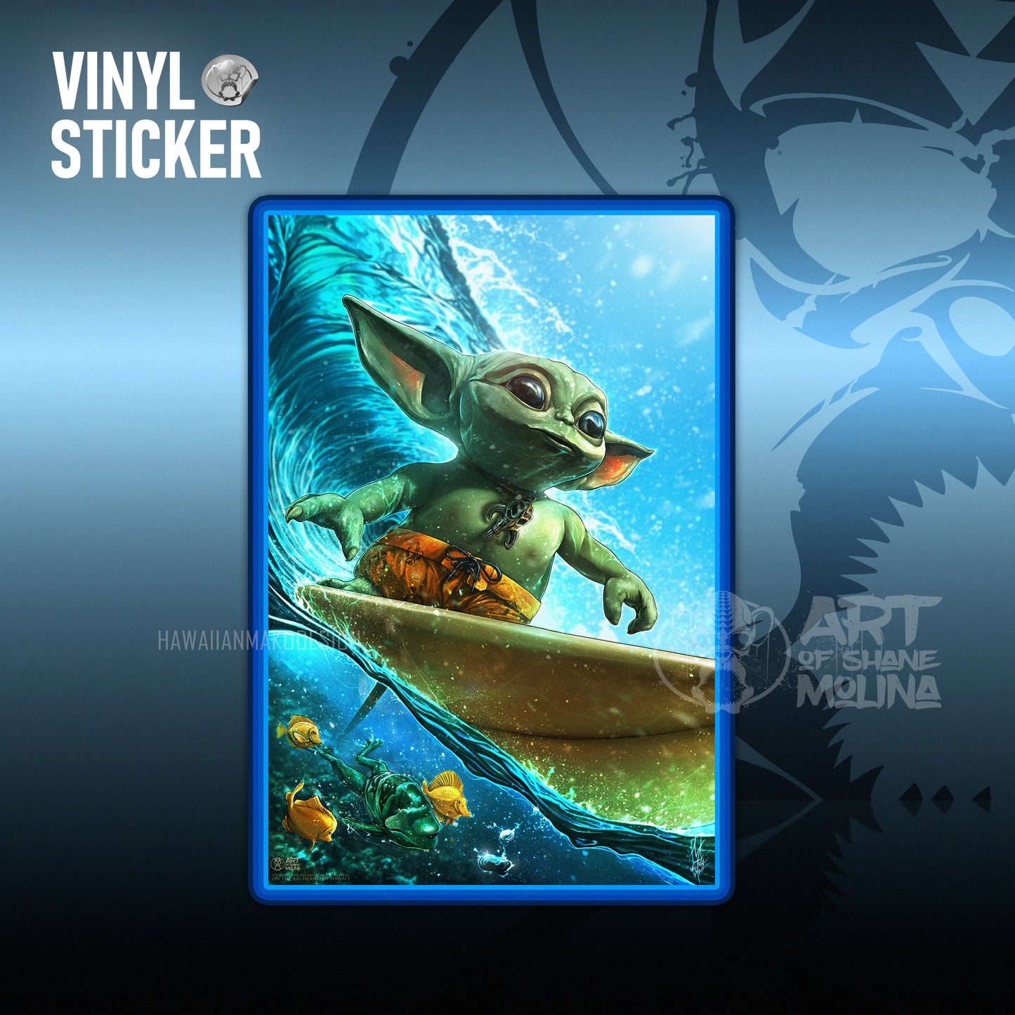 VINYL STICKER - SURF'S UP BABY!