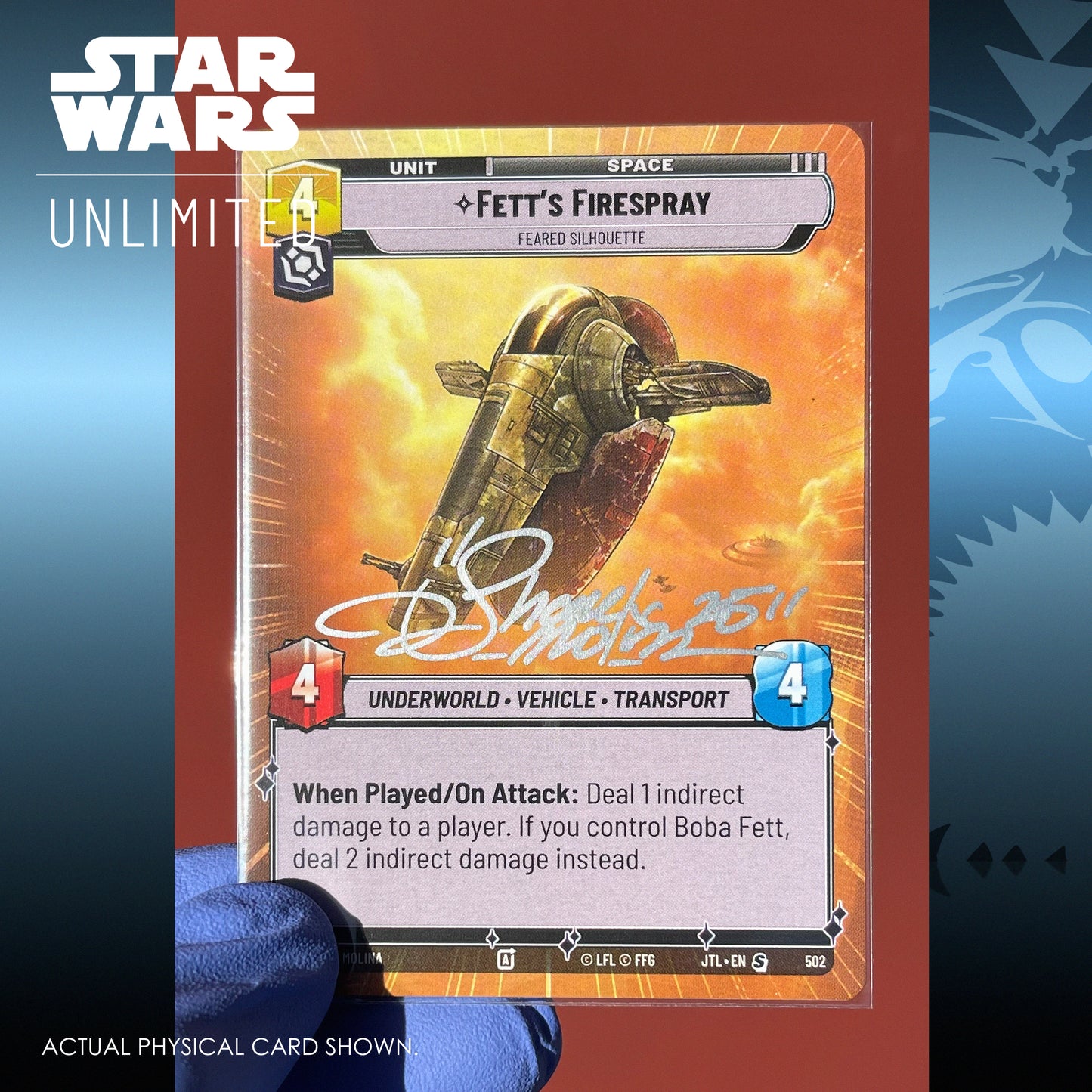 FETT'S FIRESPRAY - HYPERSPACE CARD