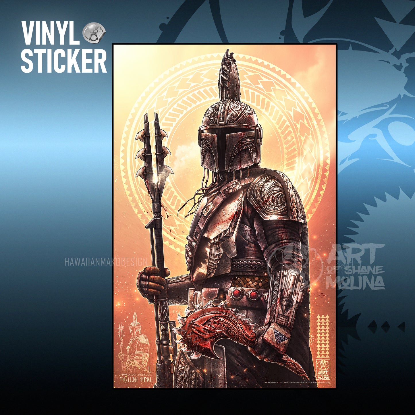 VINYL STICKER - HAWAIIAN BESKAR