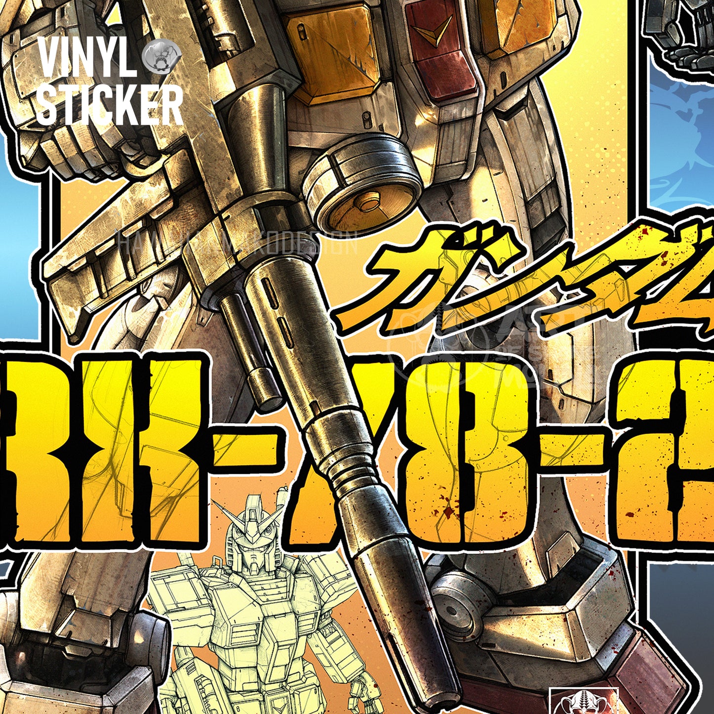 VINYL STICKER - RX-78 ACTION
