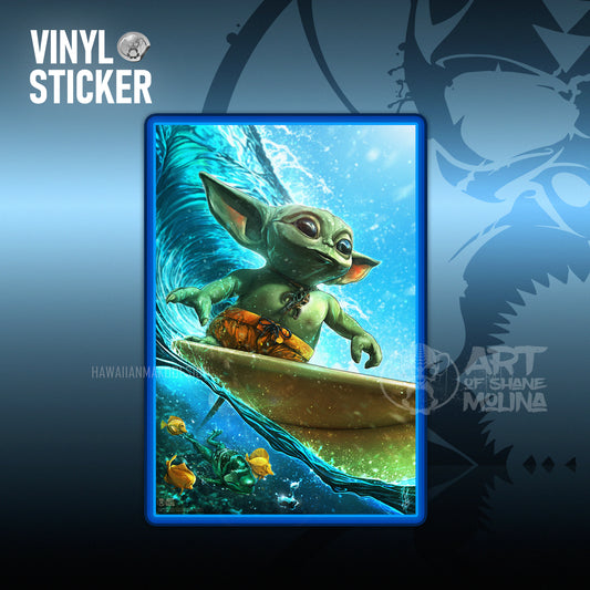 VINYL STICKER - SURF'S UP BABY!
